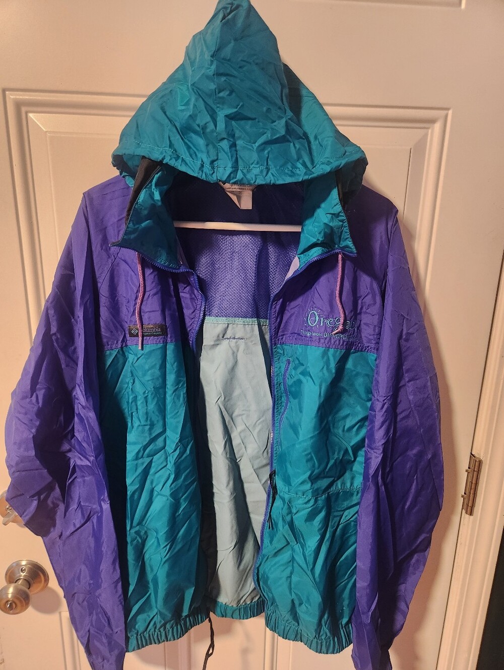 Vintage Columbia Unisex Lightweight Packable Jacket Size Large Rain Jacket - Picture 16 of 16